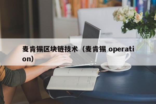 麦肯锡区块链技术(麦肯锡 operation)